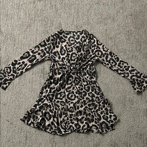 Stylish Leopard Print Kids Dress